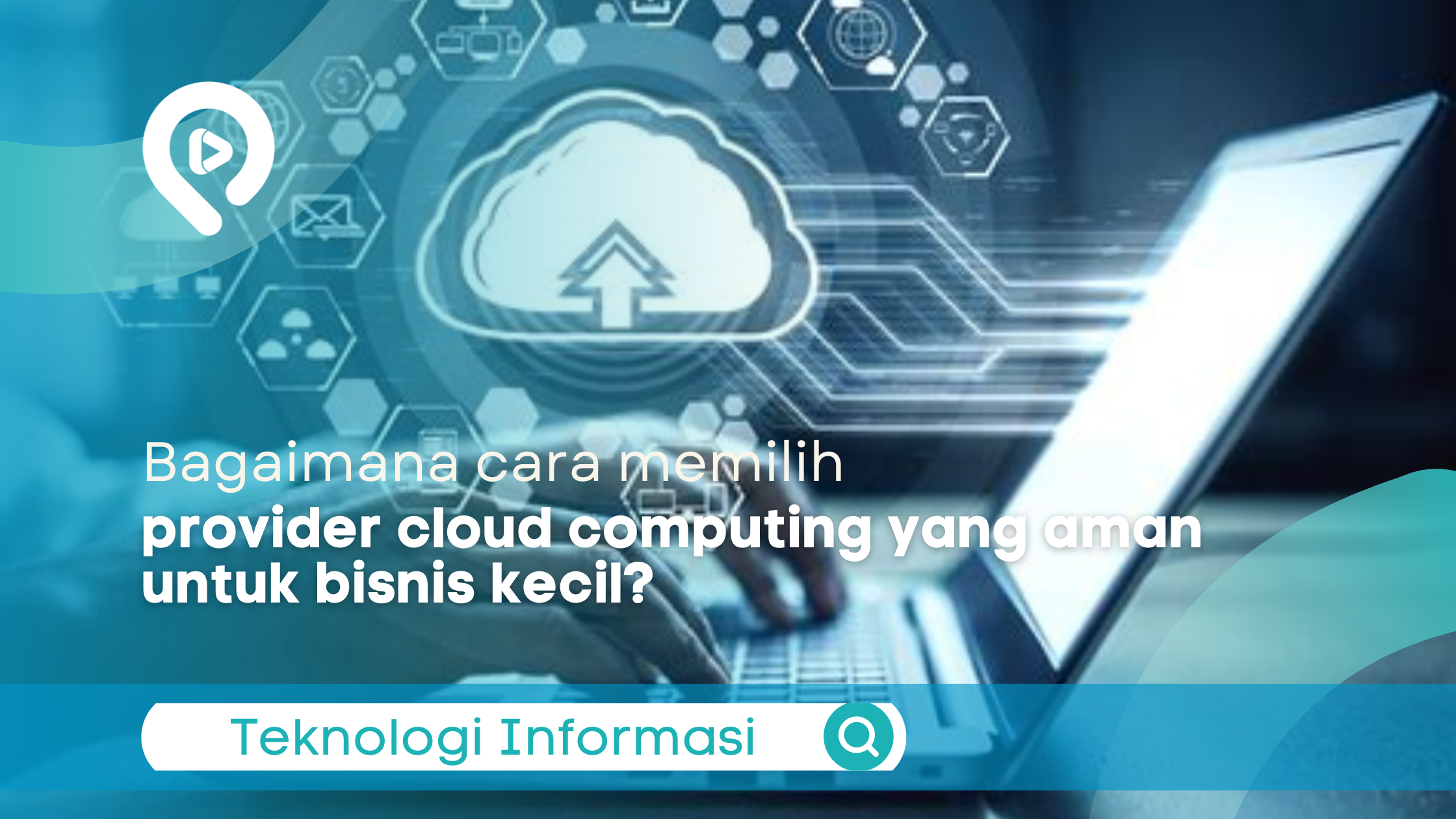 Tim profesional sedang berdiskusi memilih provider cloud computing untuk bisnis kecil dengan tampilan dashboard data di laptop